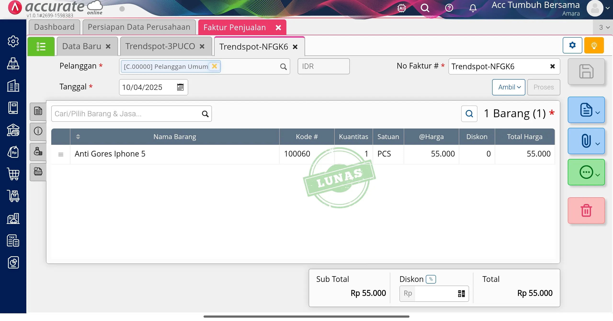 9 Cara Melakukan Transaksi di Accurate POS Dengan Tipe Penjualan
